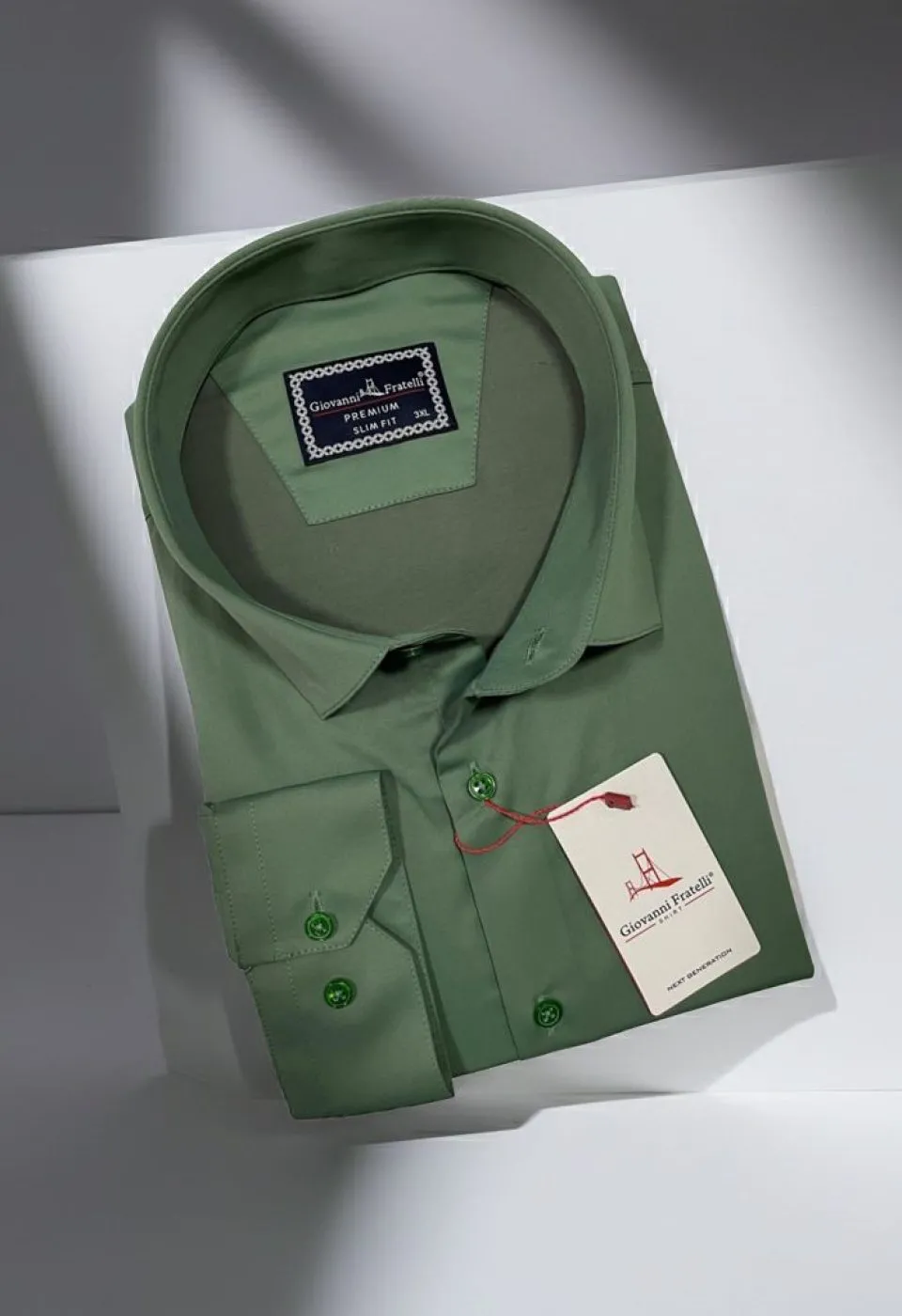 Büyük Beden Slim Fit Uzun Kol Düz Renk Saten Erkek Gömlek 4GMK316051017