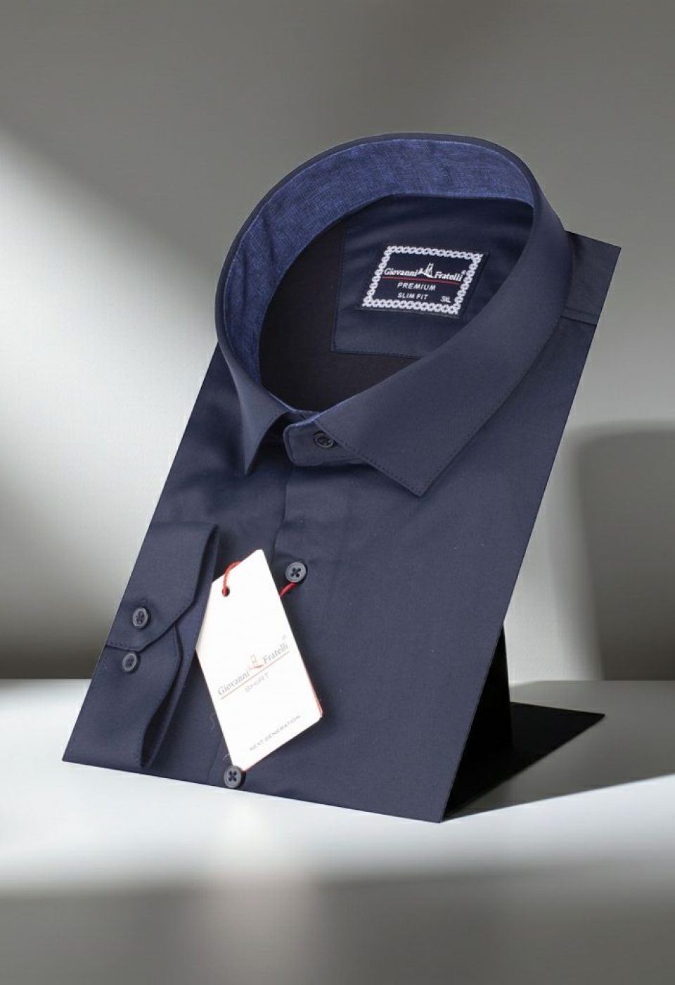 Büyük Beden Slim Fit Uzun Kol Düz Renk Saten Erkek Gömlek 4GMK316051020