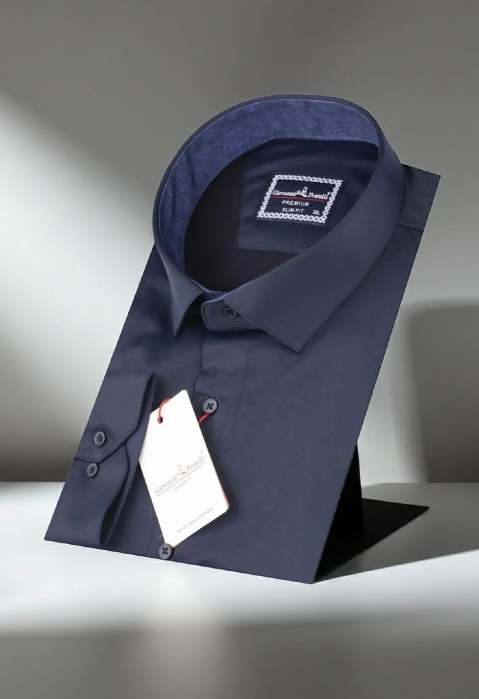 Büyük Beden Slim Fit Uzun Kol Düz Renk Saten Erkek Gömlek 4GMK316051020