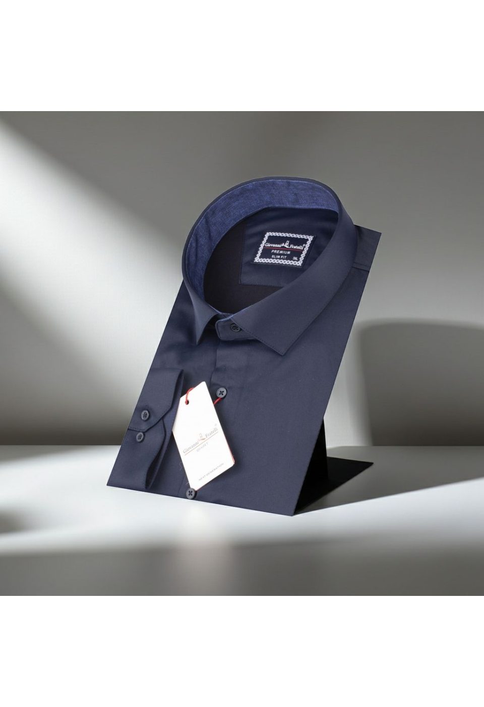 6051 BT CR SATIN 020 Büyük Beden Slim Fit Uzun Kol Düz Renk Saten Erkek Gömlek 4GMK316051020 - Giovanni Fratelli