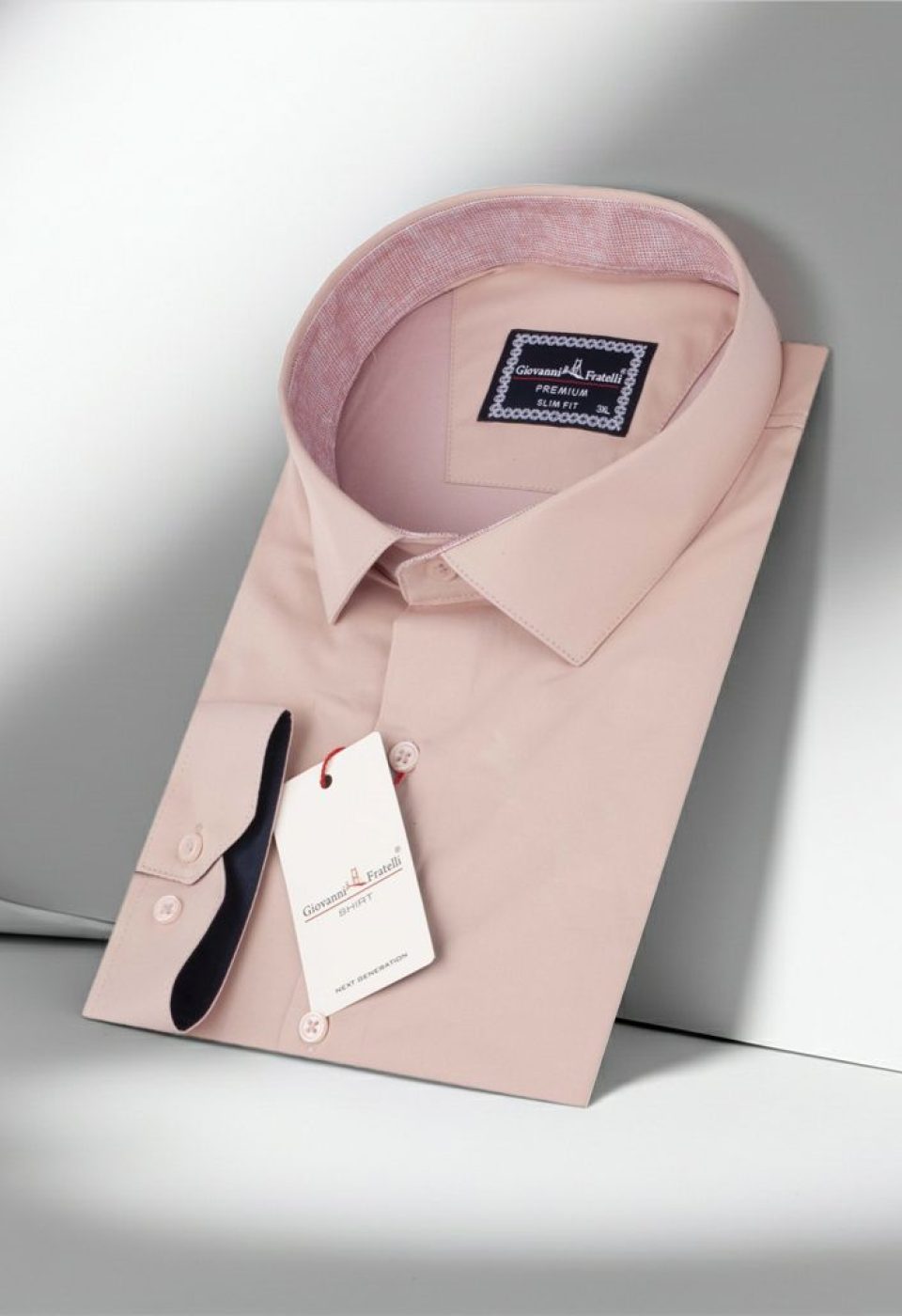 Büyük Beden Slim Fit Uzun Kol Düz Renk Saten Erkek Gömlek 4GMK316051023