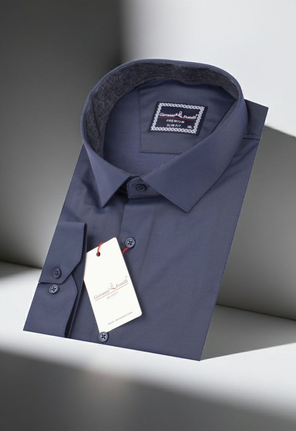 Büyük Beden Slim Fit Uzun Kol Düz Renk Saten Erkek Gömlek 4GMK316051024