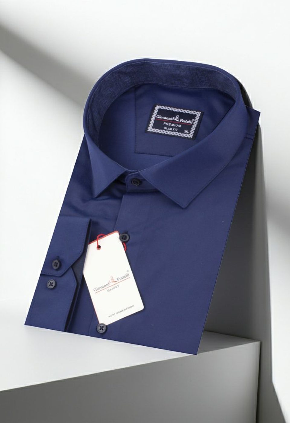 Büyük Beden Slim Fit Uzun Kol Düz Renk Saten Erkek Gömlek 4GMK316051025