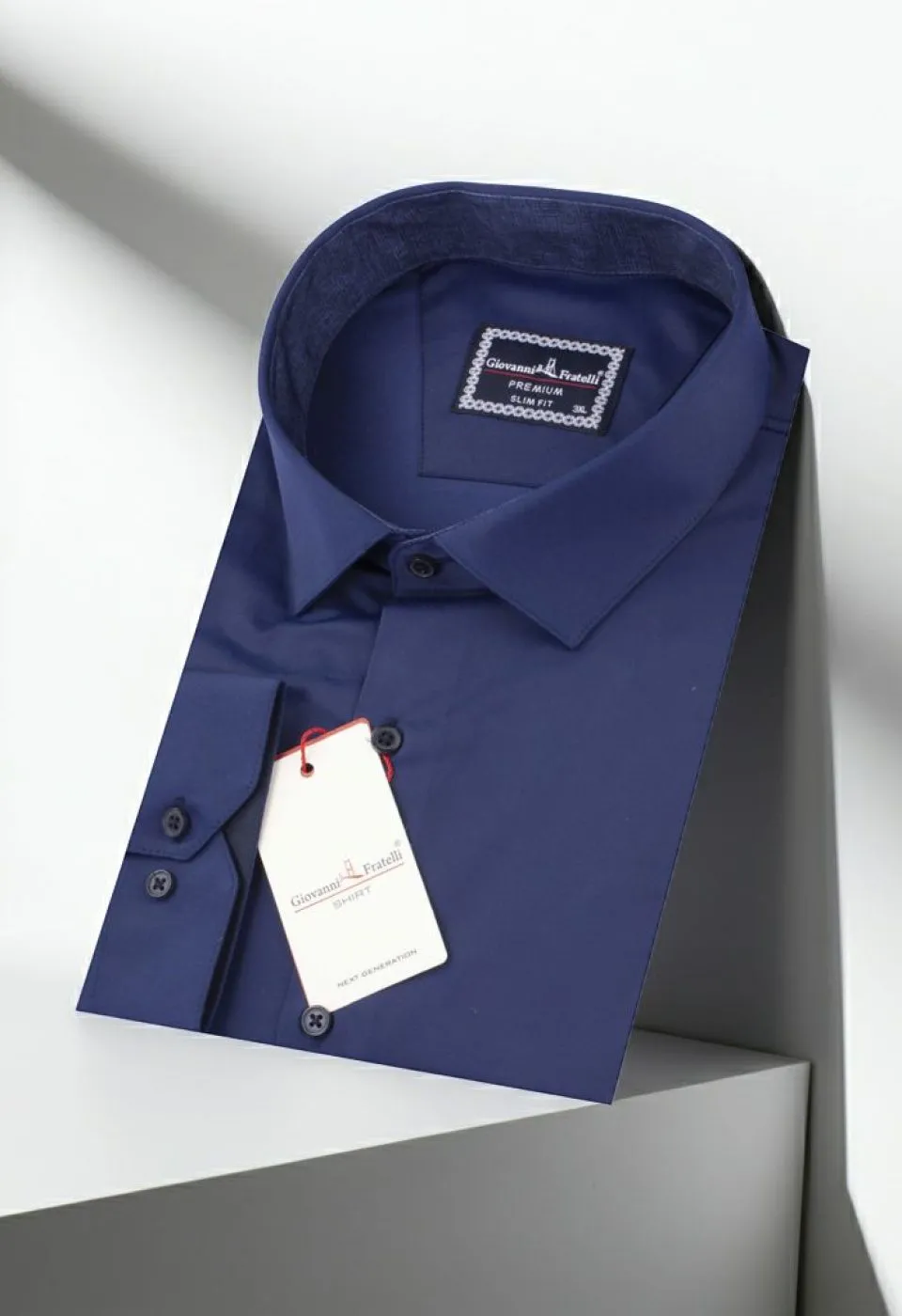 Büyük Beden Slim Fit Uzun Kol Düz Renk Saten Erkek Gömlek 4GMK316051025