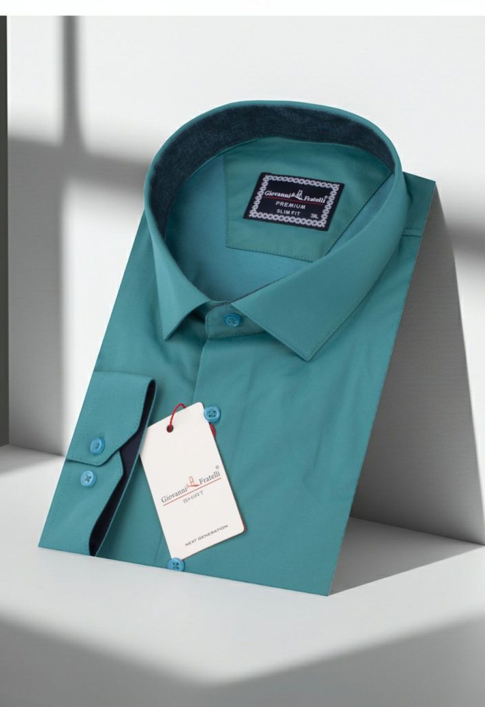 Büyük Beden Slim Fit Uzun Kol Düz Renk Saten Erkek Gömlek 4GMK316051026