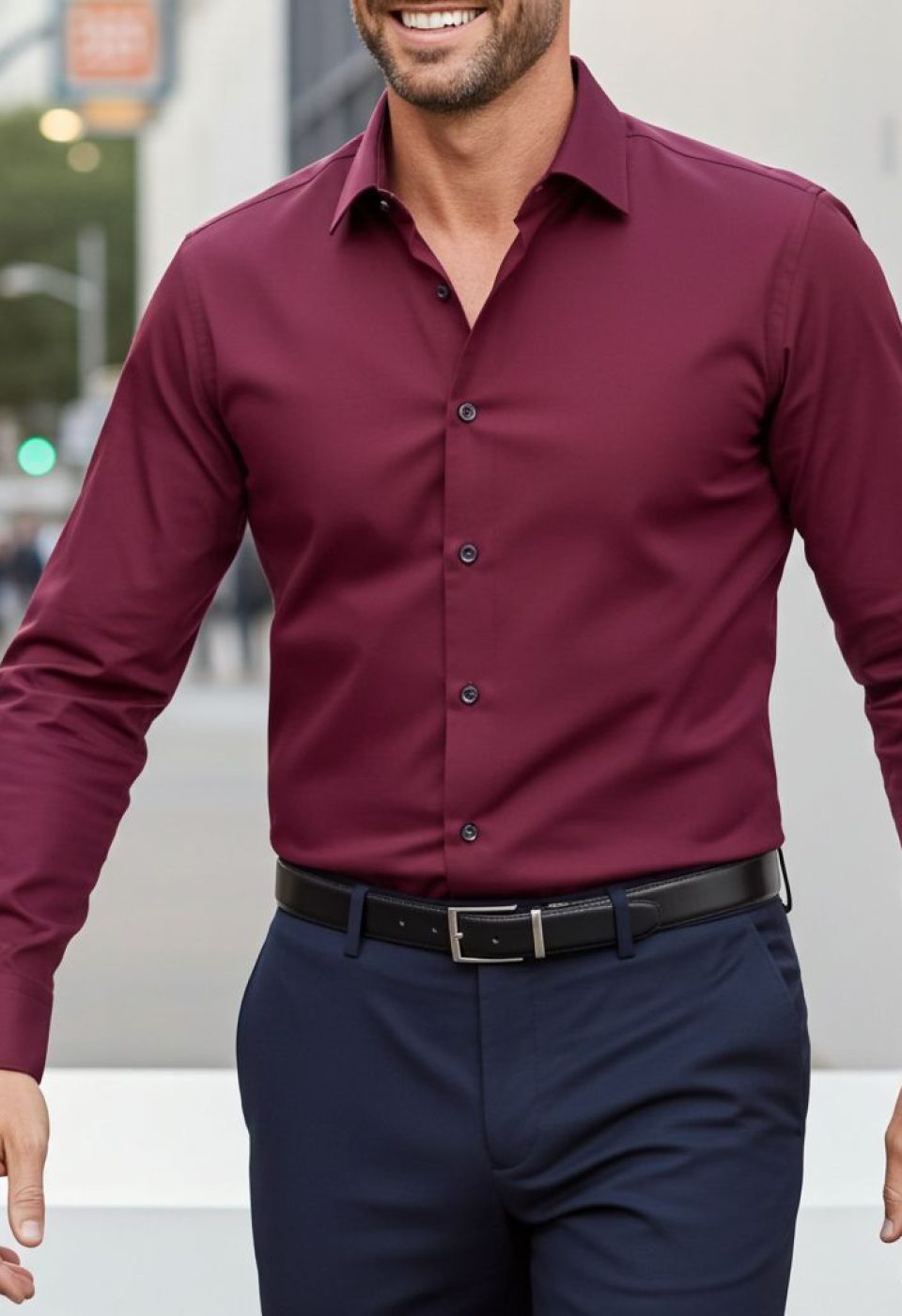 Büyük Beden Slim Fit Uzun Kol Düz Renk Saten Erkek Gömlek 4GMK316051027 - Giovanni Fratelli