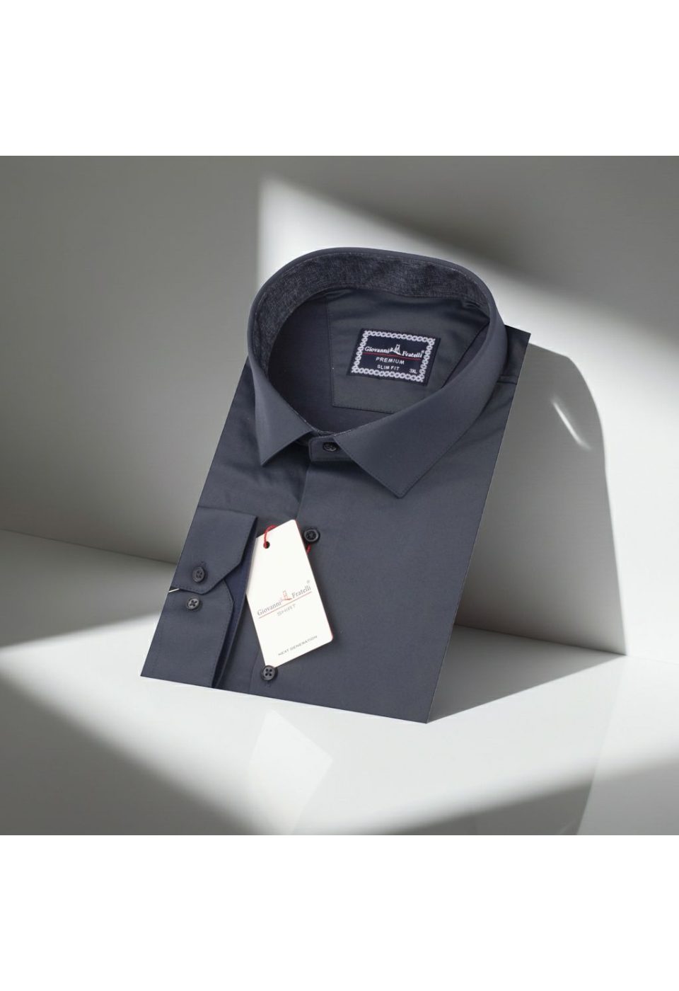 6051 BT CR SATIN 028 Büyük Beden Slim Fit Uzun Kol Düz Renk Saten Erkek Gömlek 4GMK316051028 - Giovanni Fratelli