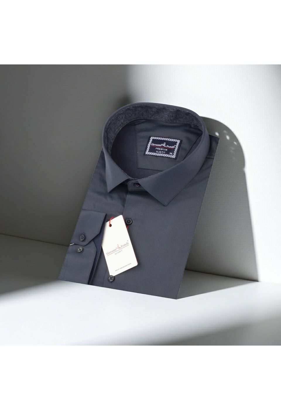 6051 BT CR SATIN 028 Büyük Beden Slim Fit Uzun Kol Düz Renk Saten Erkek Gömlek 4GMK316051028 - Giovanni Fratelli