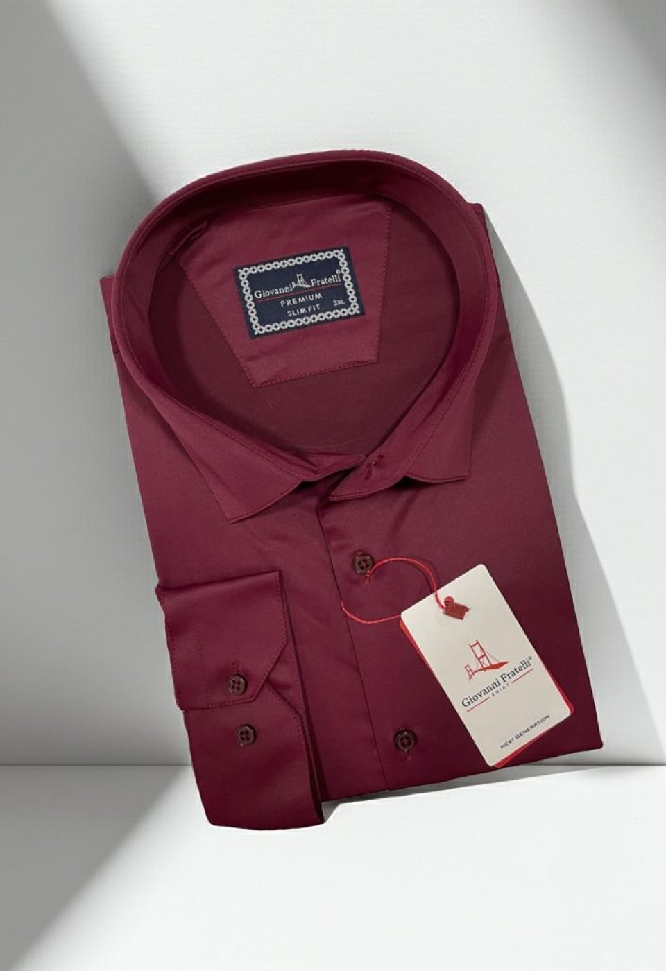 Büyük Beden Slim Fit Uzun Kol Düz Renk Saten Erkek Gömlek 4GMK316051029