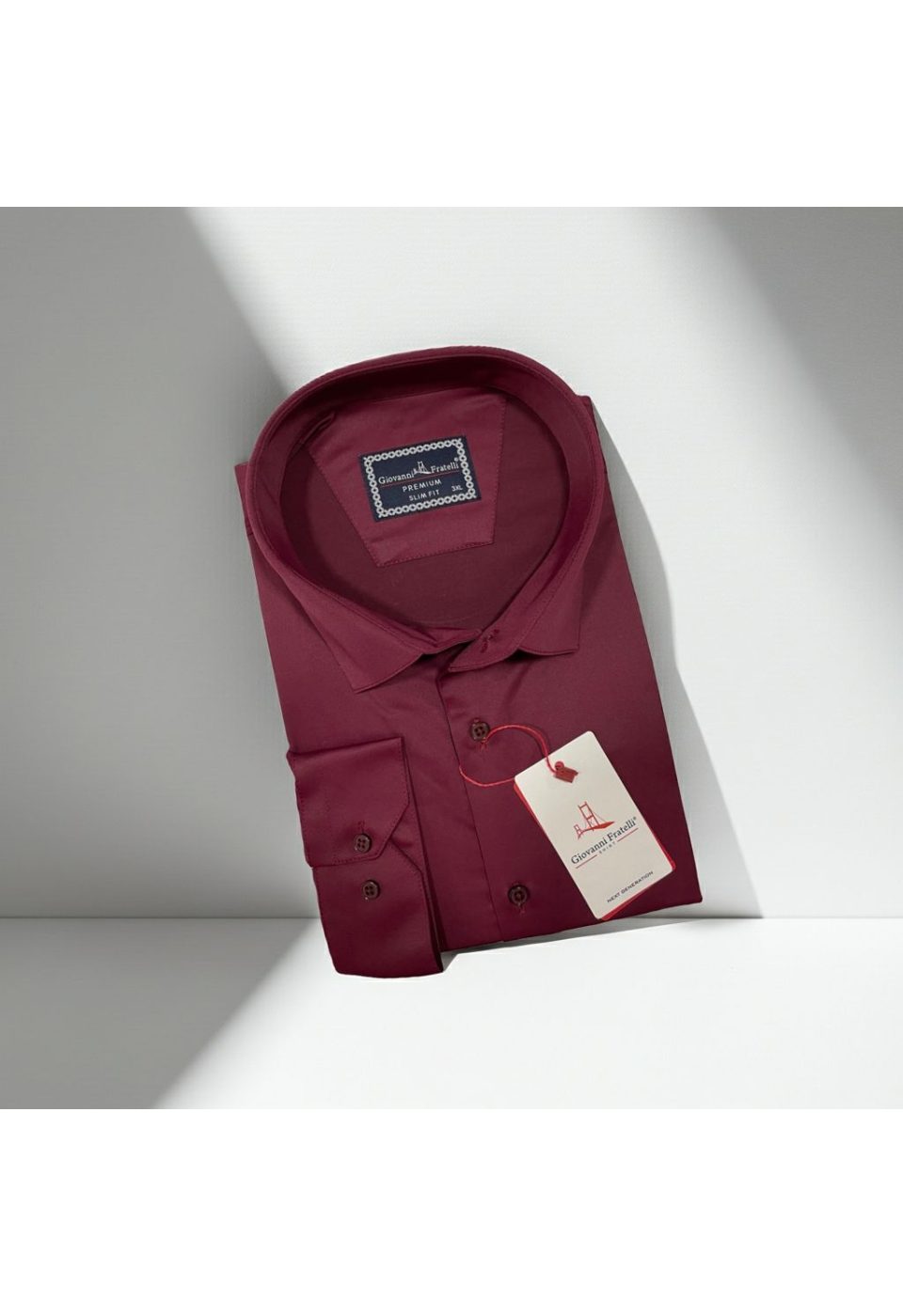 Büyük Beden Slim Fit Uzun Kol Düz Renk Saten Erkek Gömlek 4GMK316051029 - Giovanni Fratelli