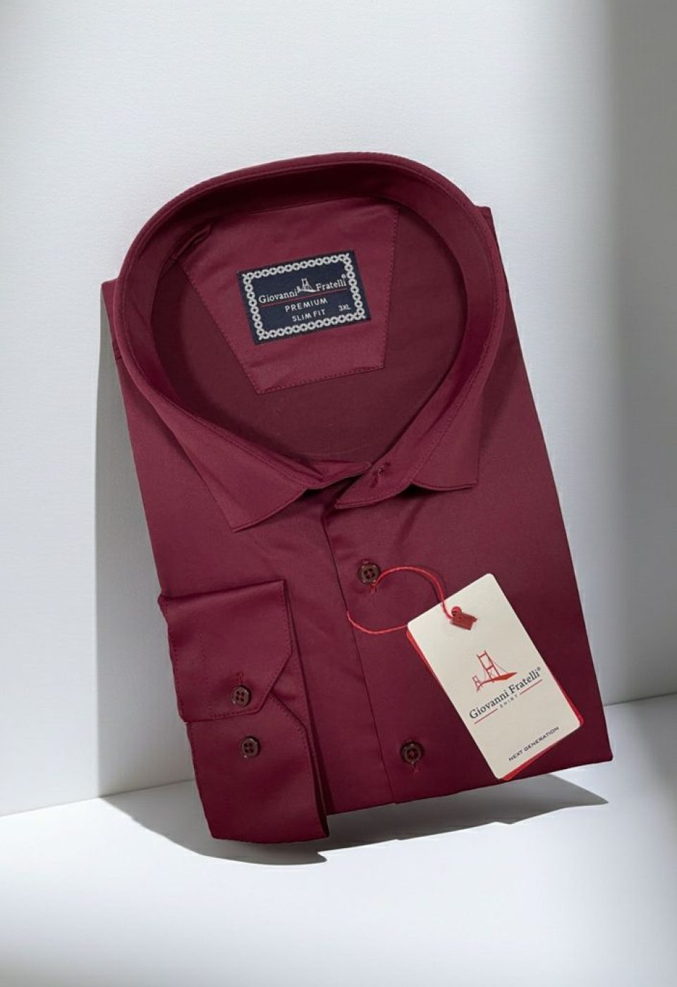 Büyük Beden Slim Fit Uzun Kol Düz Renk Saten Erkek Gömlek 4GMK316051029