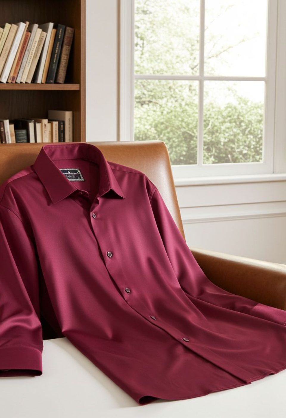 Büyük Beden Slim Fit Uzun Kol Düz Renk Saten Erkek Gömlek 4GMK316051029 - Giovanni Fratelli