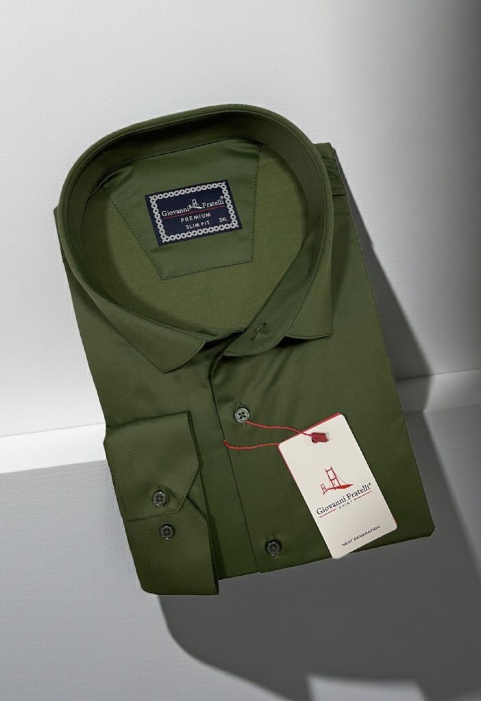 Büyük Beden Slim Fit Uzun Kol Düz Renk Saten Erkek Gömlek 4GMK316051030