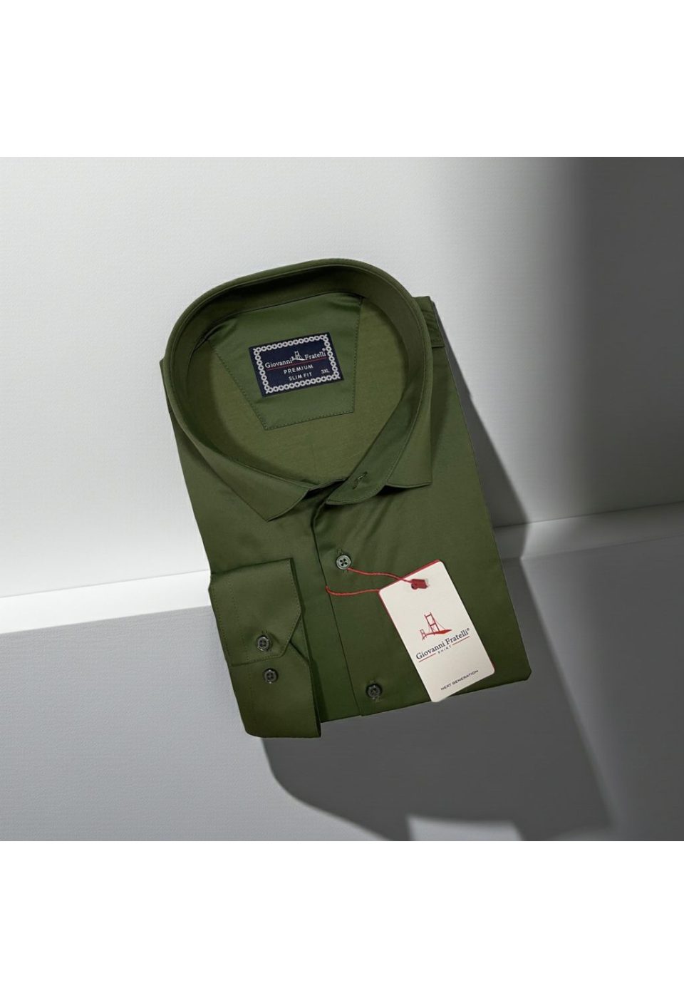 6051 BT CR SATIN 030 Büyük Beden Slim Fit Uzun Kol Düz Renk Saten Erkek Gömlek 4GMK316051030 - Giovanni Fratelli