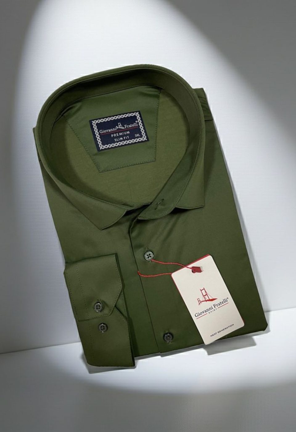 Büyük Beden Slim Fit Uzun Kol Düz Renk Saten Erkek Gömlek 4GMK316051030