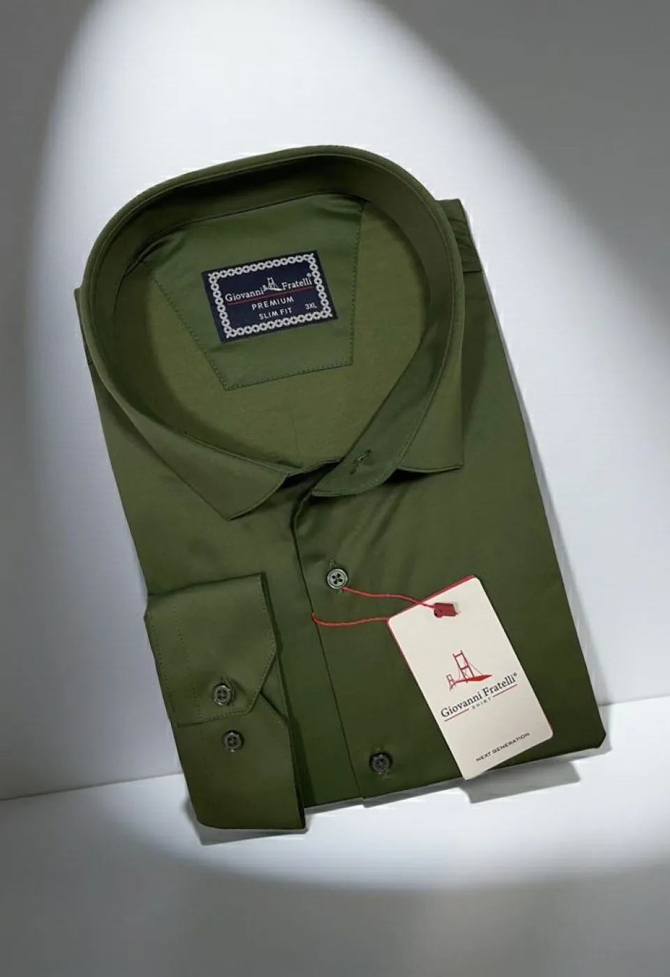Büyük Beden Slim Fit Uzun Kol Düz Renk Saten Erkek Gömlek 4GMK316051030