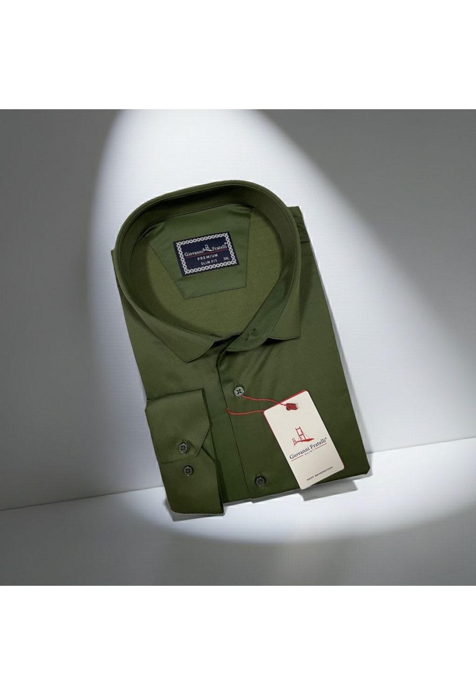 6051 BT CR SATIN 030 Büyük Beden Slim Fit Uzun Kol Düz Renk Saten Erkek Gömlek 4GMK316051030 - Giovanni Fratelli