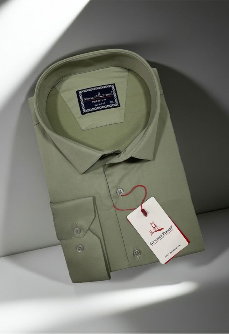 Büyük Beden Slim Fit Uzun Kol Düz Renk Saten Erkek Gömlek 4GMK316051031