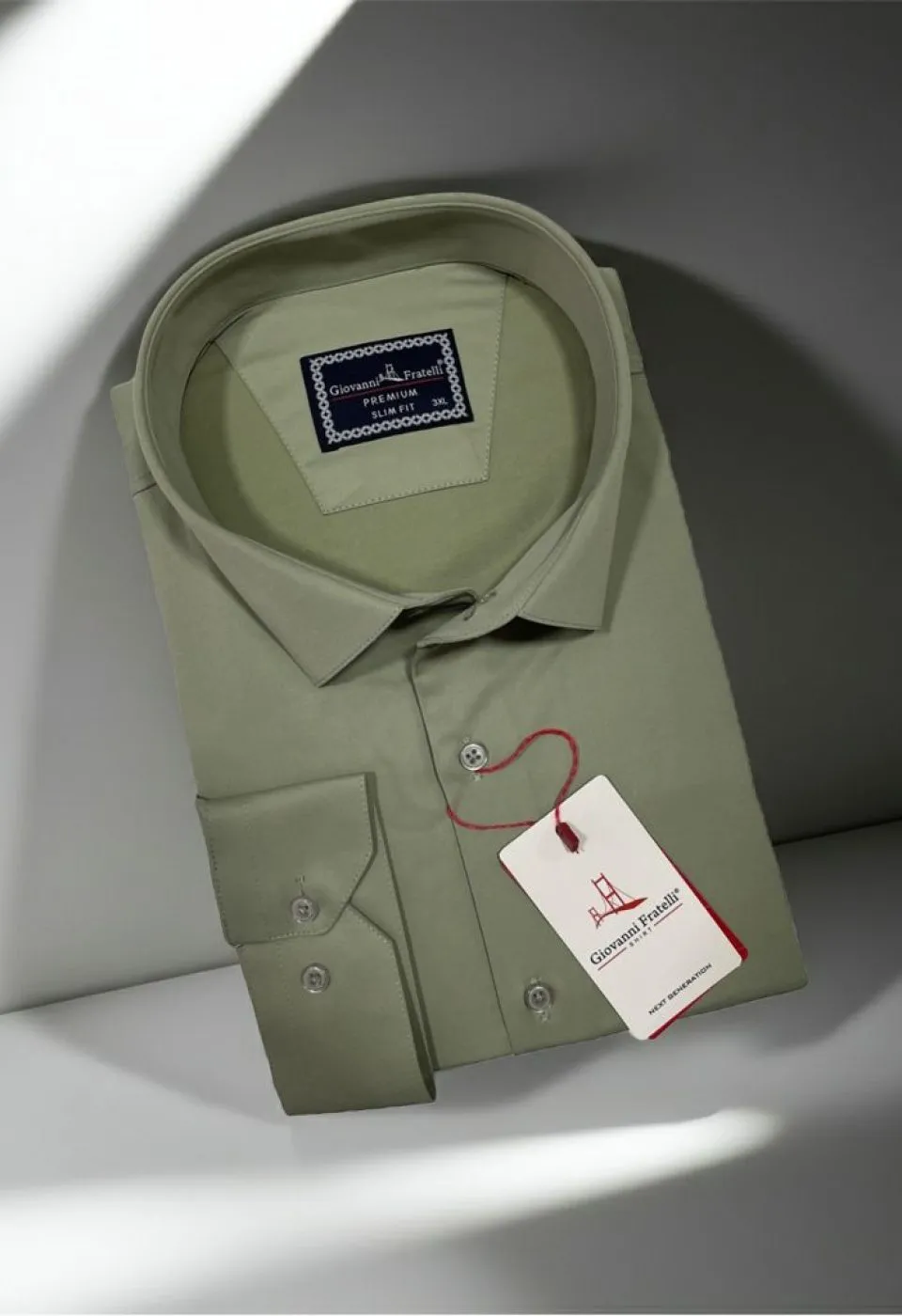 Büyük Beden Slim Fit Uzun Kol Düz Renk Saten Erkek Gömlek 4GMK316051031