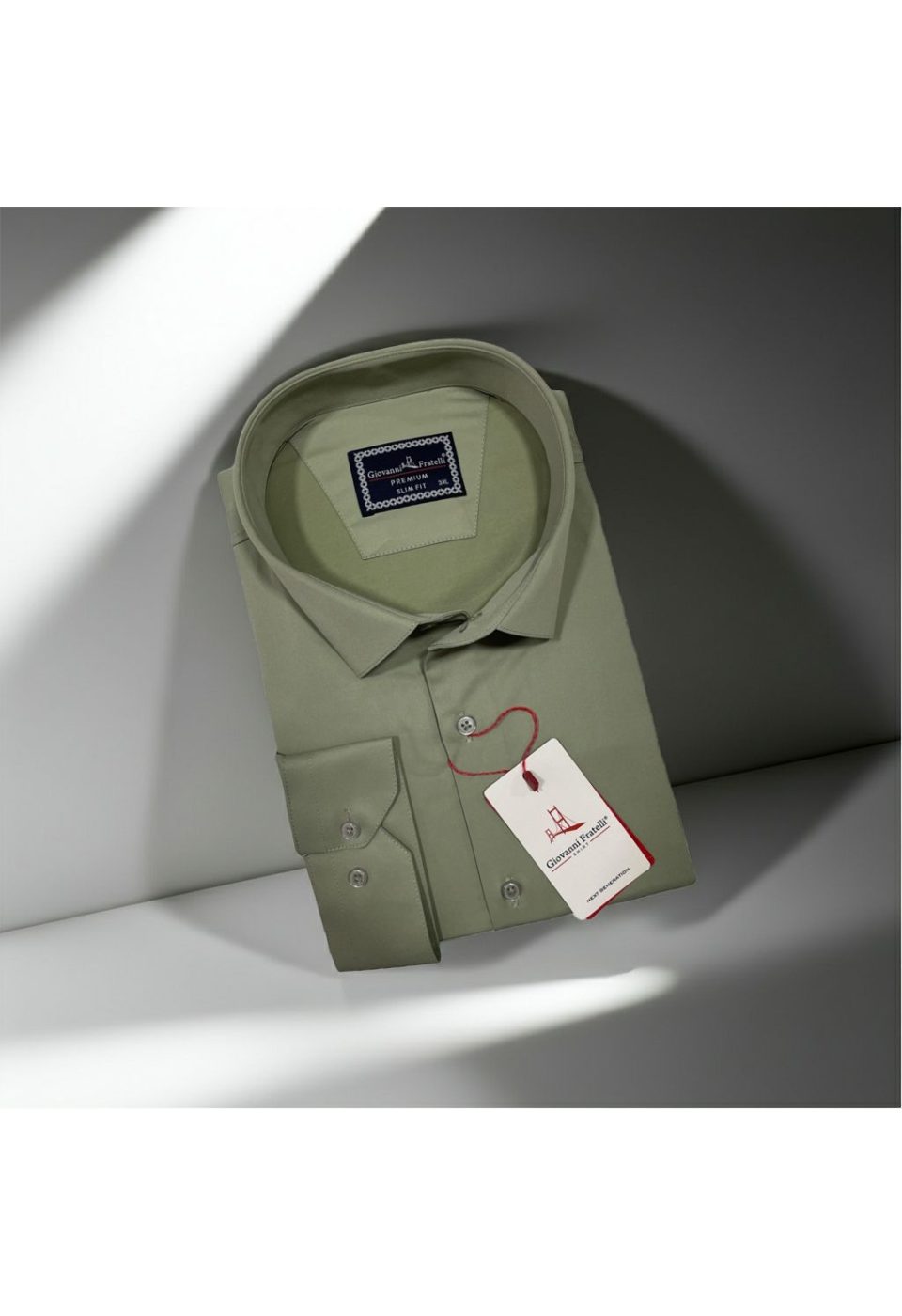 Büyük Beden Slim Fit Uzun Kol Düz Renk Saten Erkek Gömlek 4GMK316051031 - Giovanni Fratelli