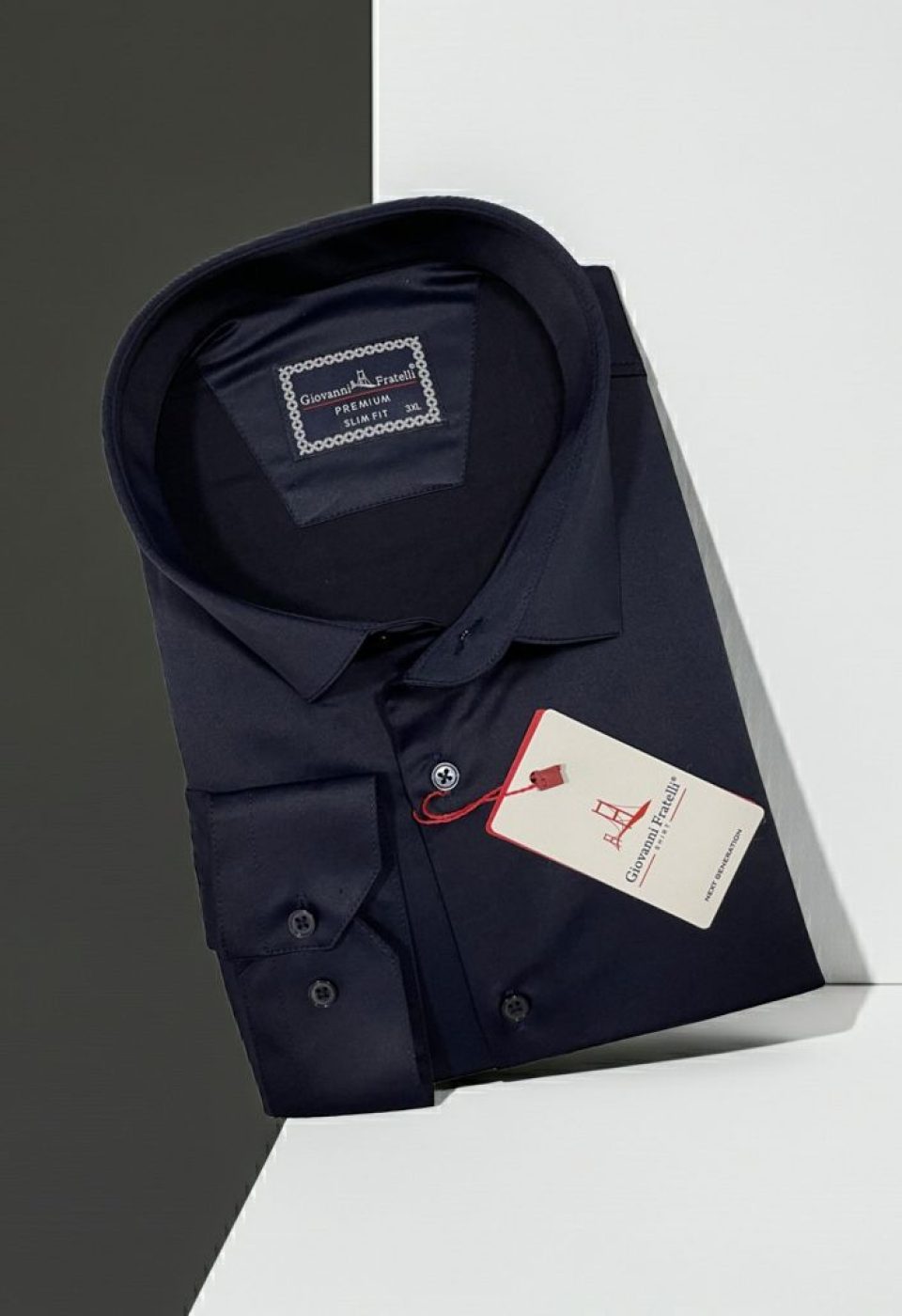 Büyük Beden Slim Fit Uzun Kol Düz Renk Saten Erkek Gömlek 4GMK316051033