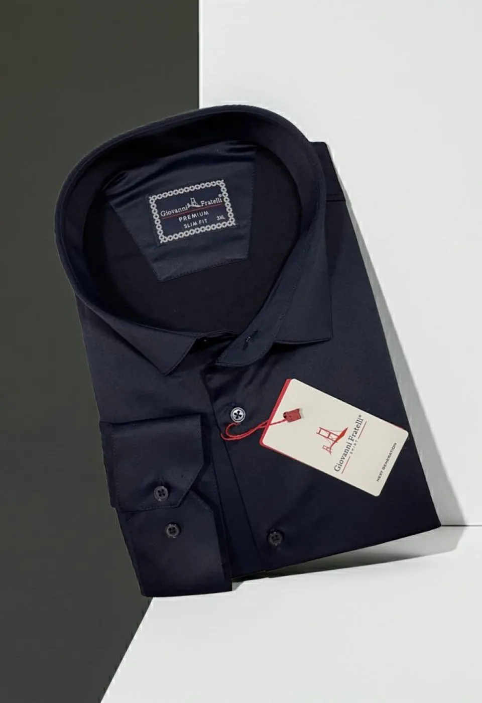 Büyük Beden Slim Fit Uzun Kol Düz Renk Saten Erkek Gömlek 4GMK316051033