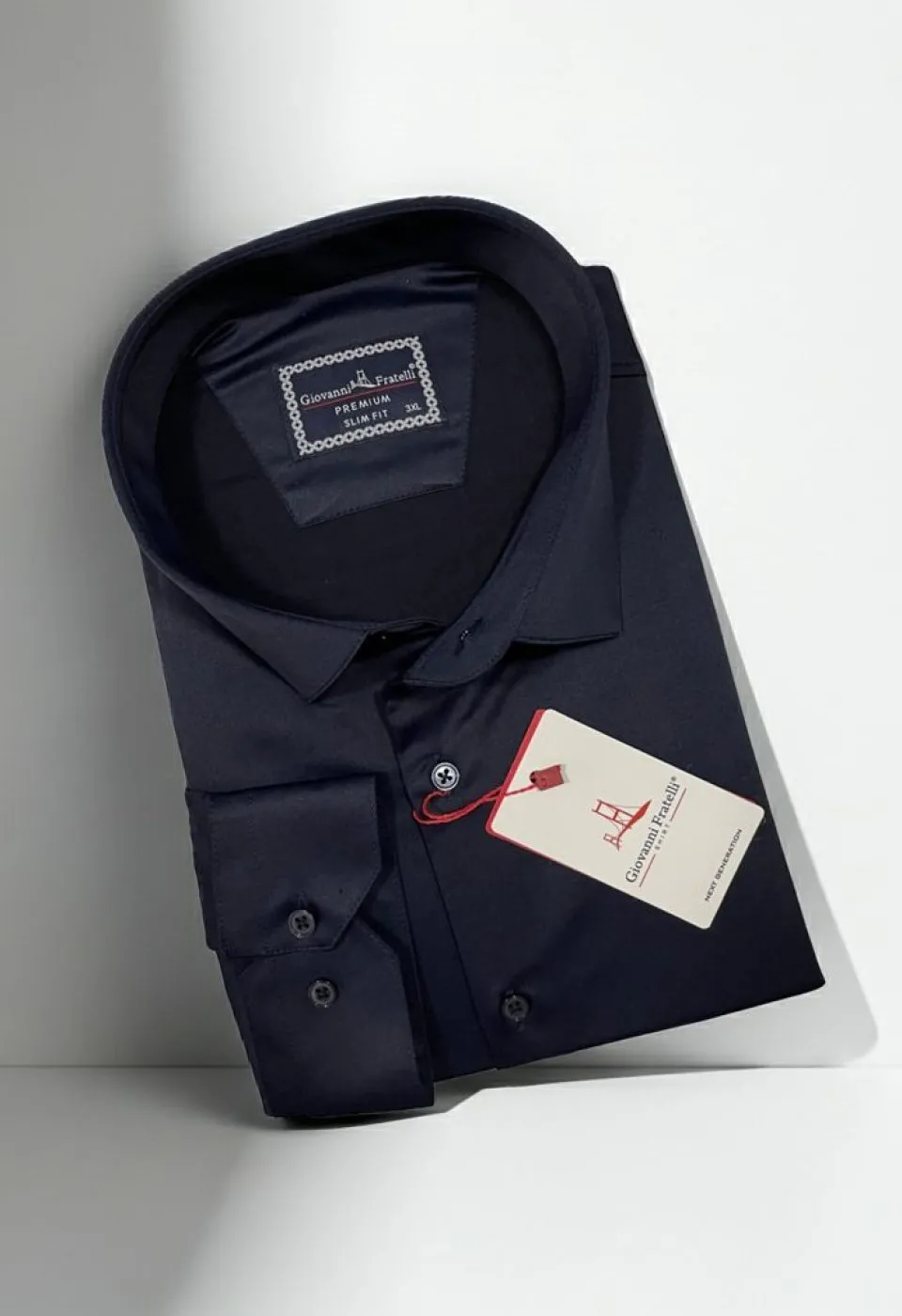 Büyük Beden Slim Fit Uzun Kol Düz Renk Saten Erkek Gömlek 4GMK316051033