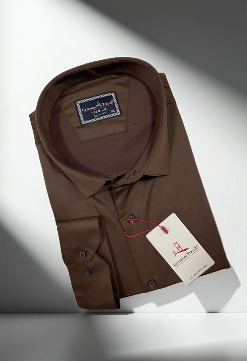 Büyük Beden Slim Fit Uzun Kol Düz Renk Saten Erkek Gömlek 4GMK316051034