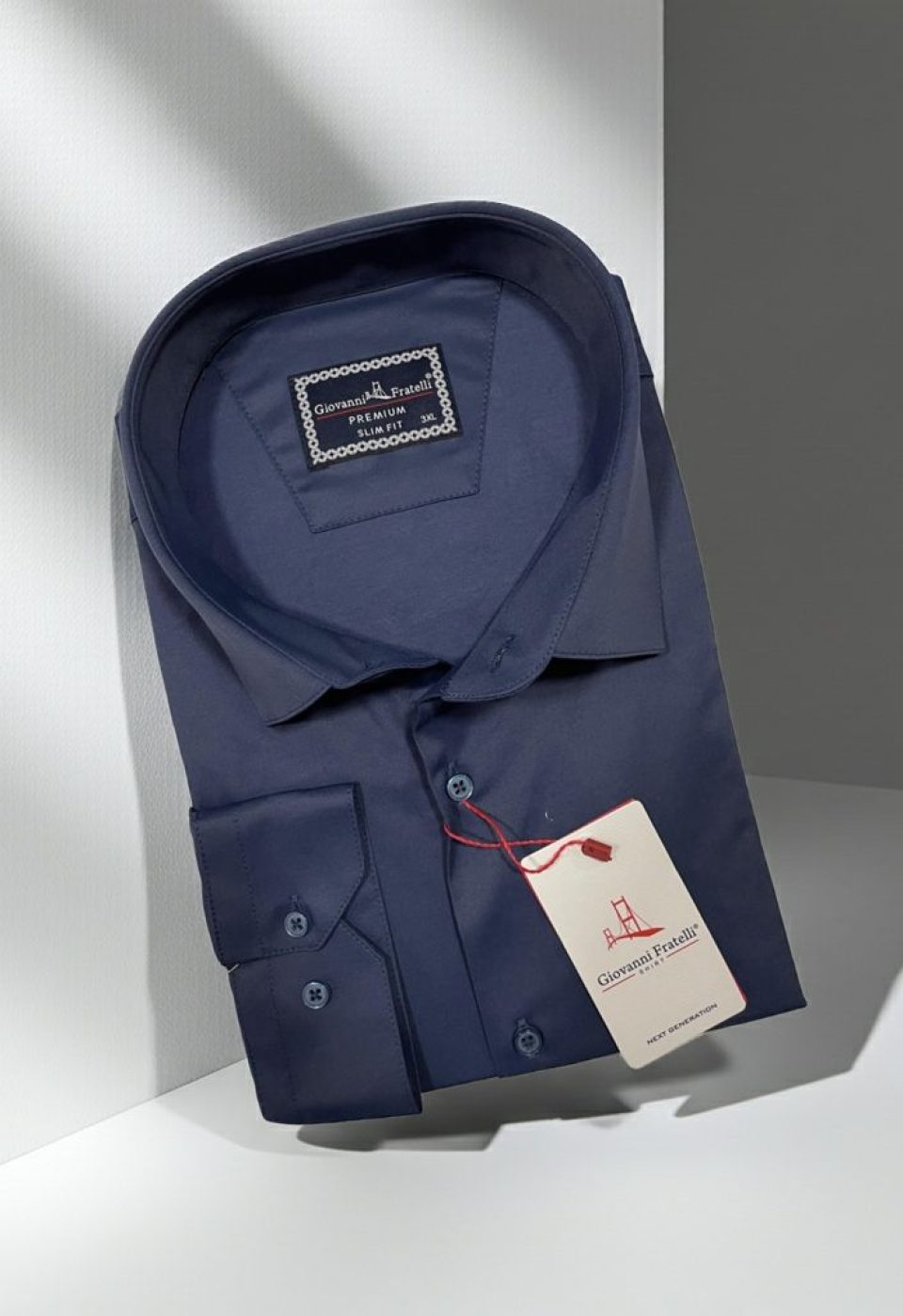Büyük Beden Slim Fit Uzun Kol Düz Renk Saten Erkek Gömlek 4GMK316051036