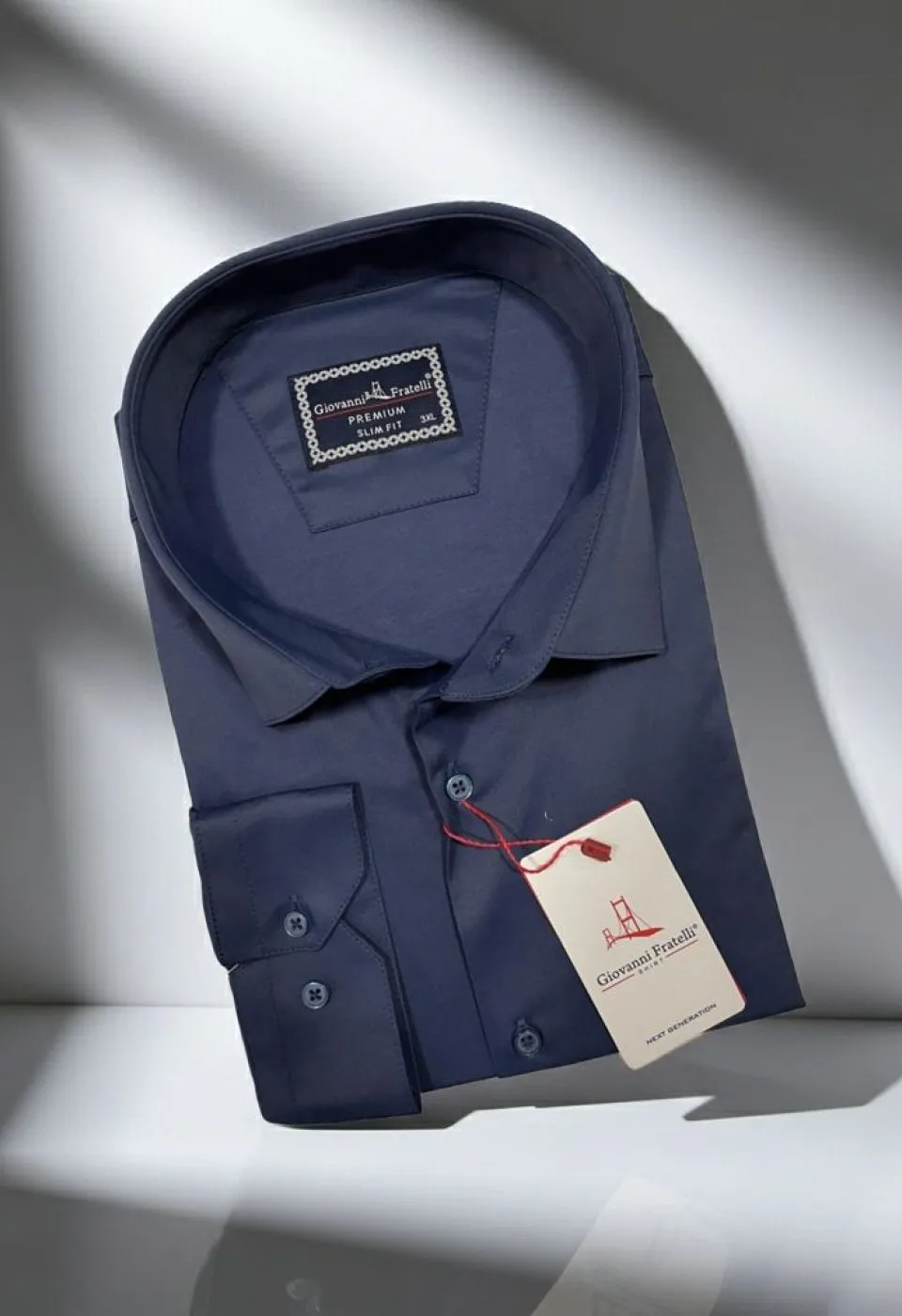 Büyük Beden Slim Fit Uzun Kol Düz Renk Saten Erkek Gömlek 4GMK316051036