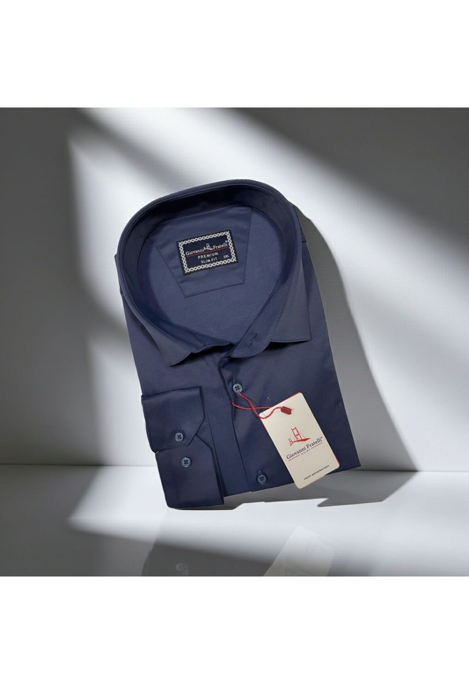 Büyük Beden Slim Fit Uzun Kol Düz Renk Saten Erkek Gömlek 4GMK316051036 - Giovanni Fratelli