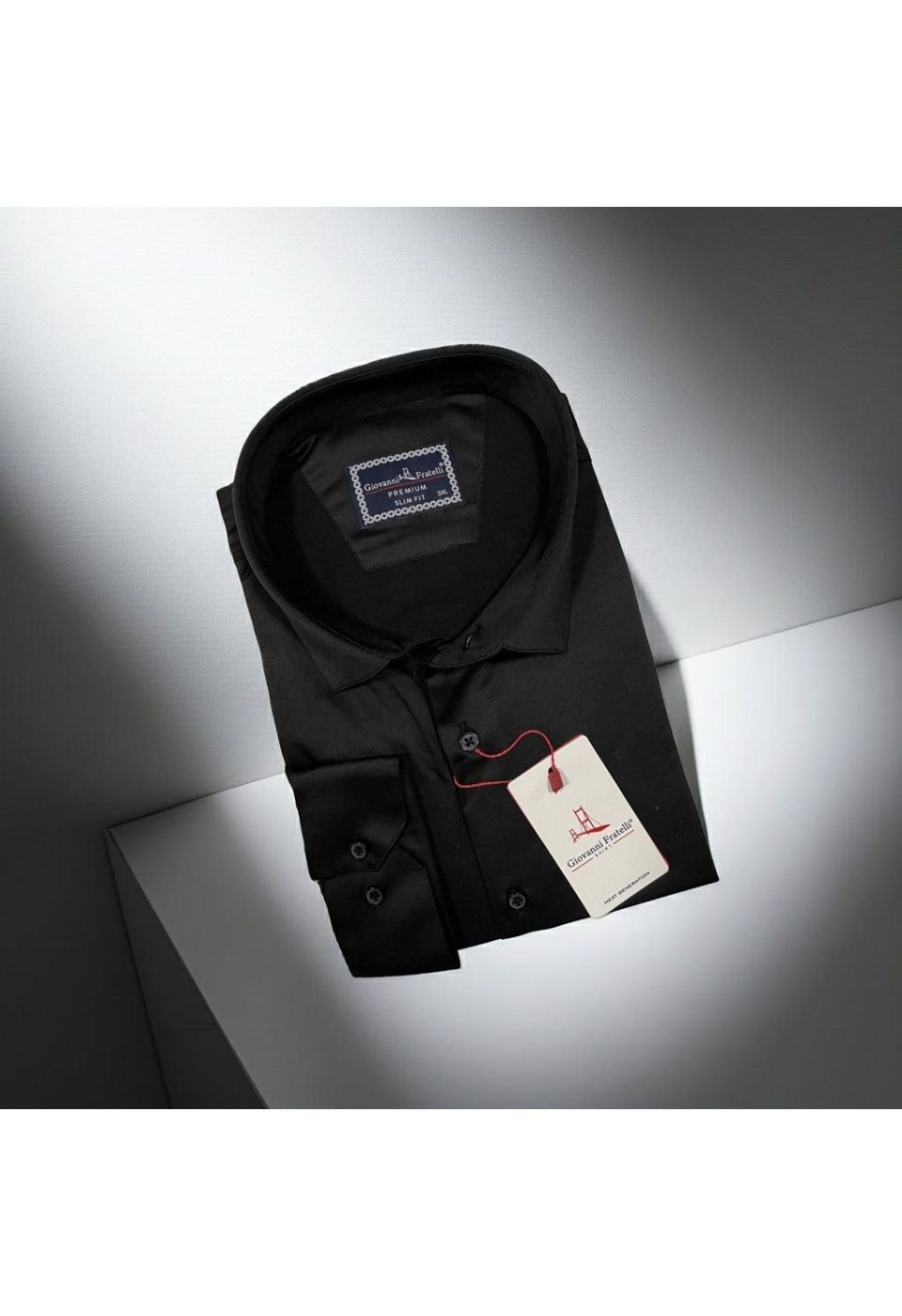 6051 BT CR SATIN 037 Büyük Beden Slim Fit Uzun Kol Düz Renk Saten Erkek Gömlek 4GMK316051037 - Giovanni Fratelli