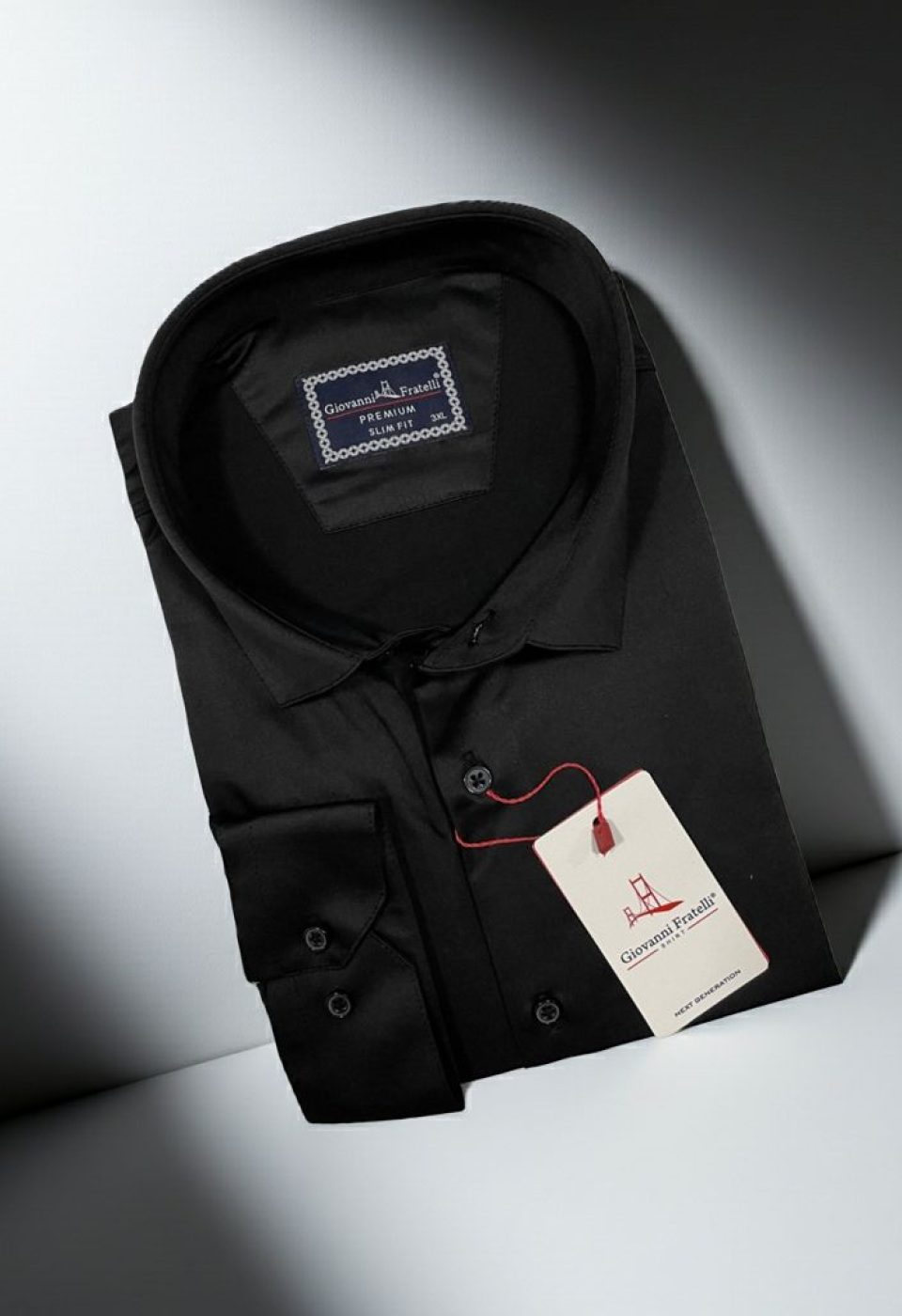 Büyük Beden Slim Fit Uzun Kol Düz Renk Saten Erkek Gömlek 4GMK316051037