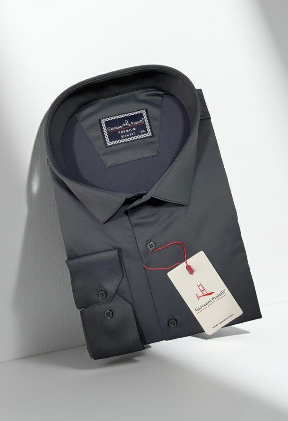 Büyük Beden Slim Fit Uzun Kol Düz Renk Saten Erkek Gömlek 4GMK316051038 Büyük Beden Slim Fit Uzun Kol Düz Renk Saten Erkek Gömlek 4GMK316051038