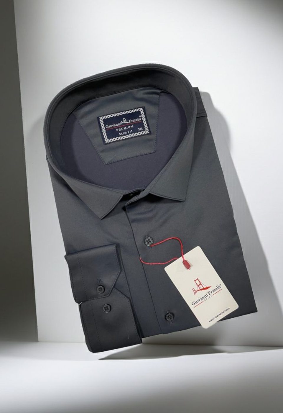 Büyük Beden Slim Fit Uzun Kol Düz Renk Saten Erkek Gömlek 4GMK316051038