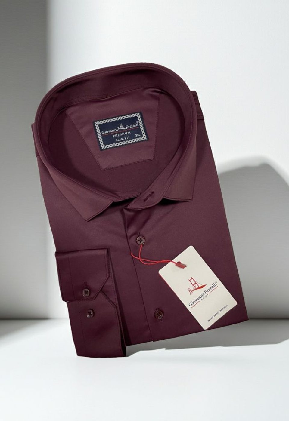 6051 BT CR SATIN 039 Büyük Beden Slim Fit Uzun Kol Düz Renk Saten Erkek Gömlek 4GMK316051039 - Giovanni Fratelli