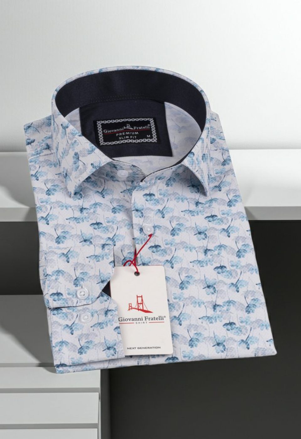 Slim Fit Uzun Kol Desenli Dijital Baskılı Erkek Gömlek 3GMK316059005 - Giovanni Fratelli