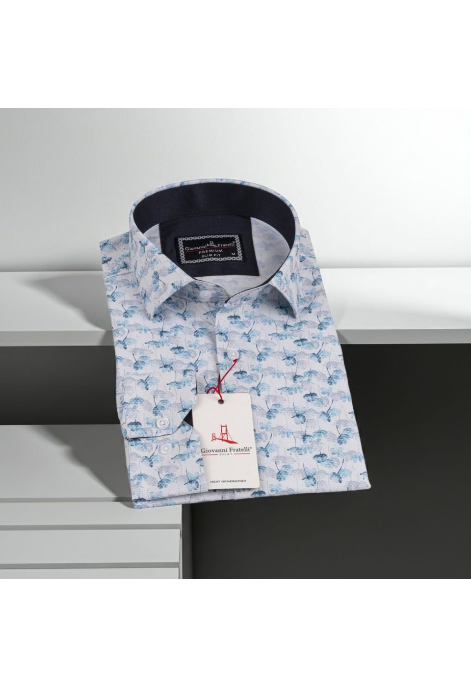 Slim Fit Uzun Kol Desenli Dijital Baskılı Erkek Gömlek 3GMK316059005 - Giovanni Fratelli