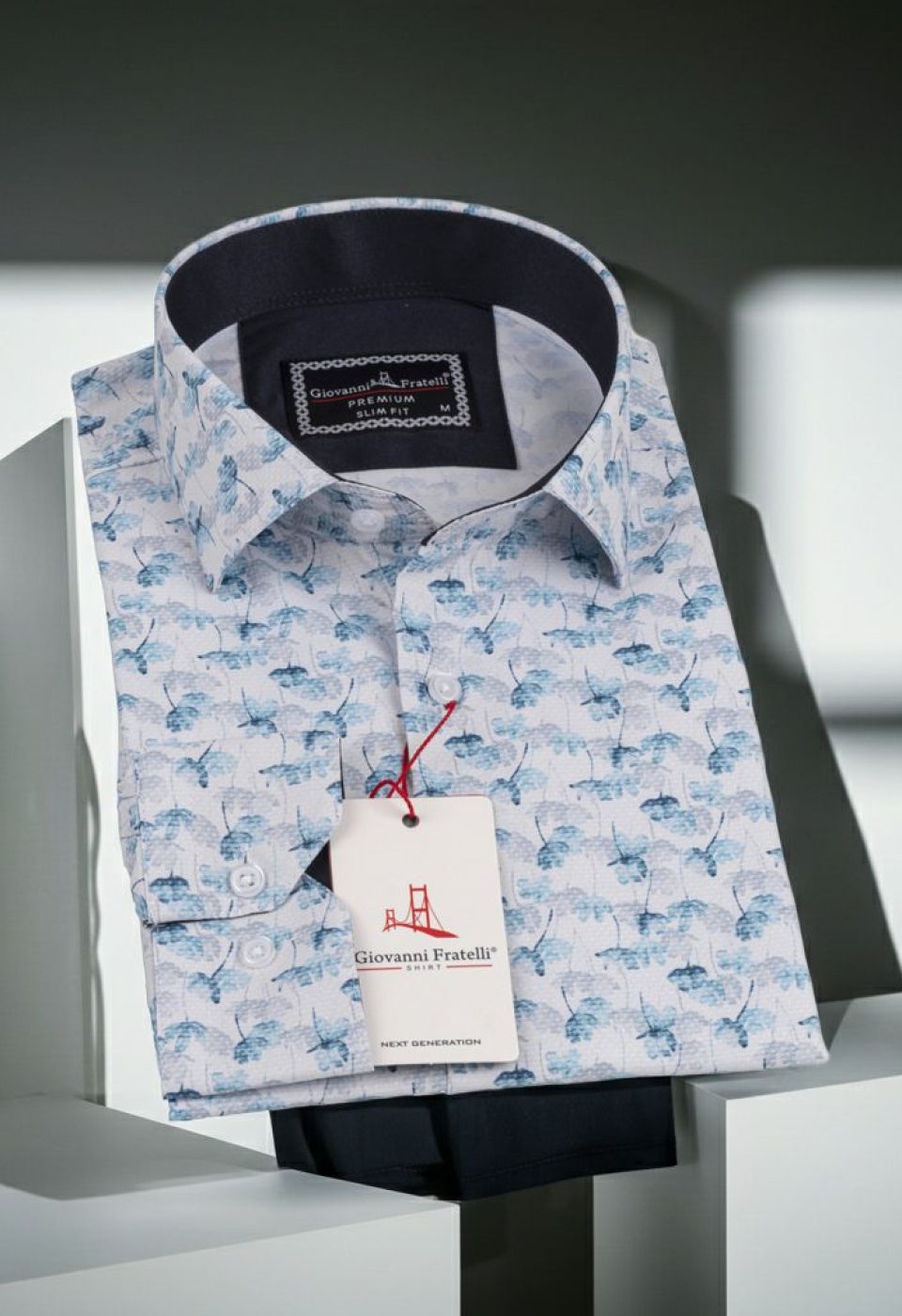 Slim Fit Uzun Kol Desenli Dijital Baskılı Erkek Gömlek 3GMK316059005 - Giovanni Fratelli