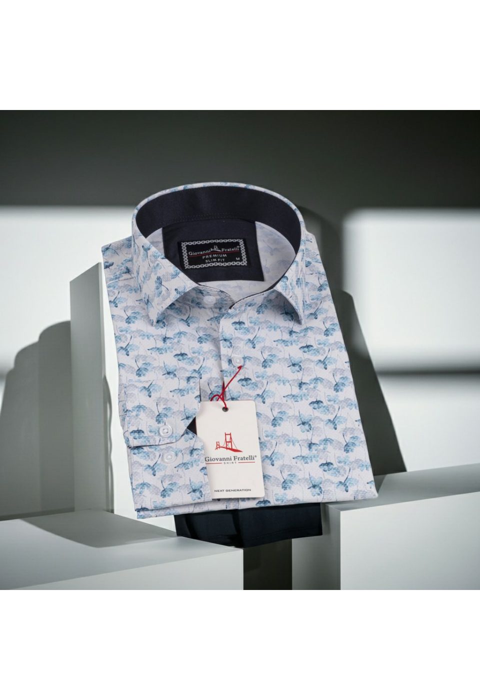Slim Fit Uzun Kol Desenli Dijital Baskılı Erkek Gömlek 3GMK316059005 - Giovanni Fratelli