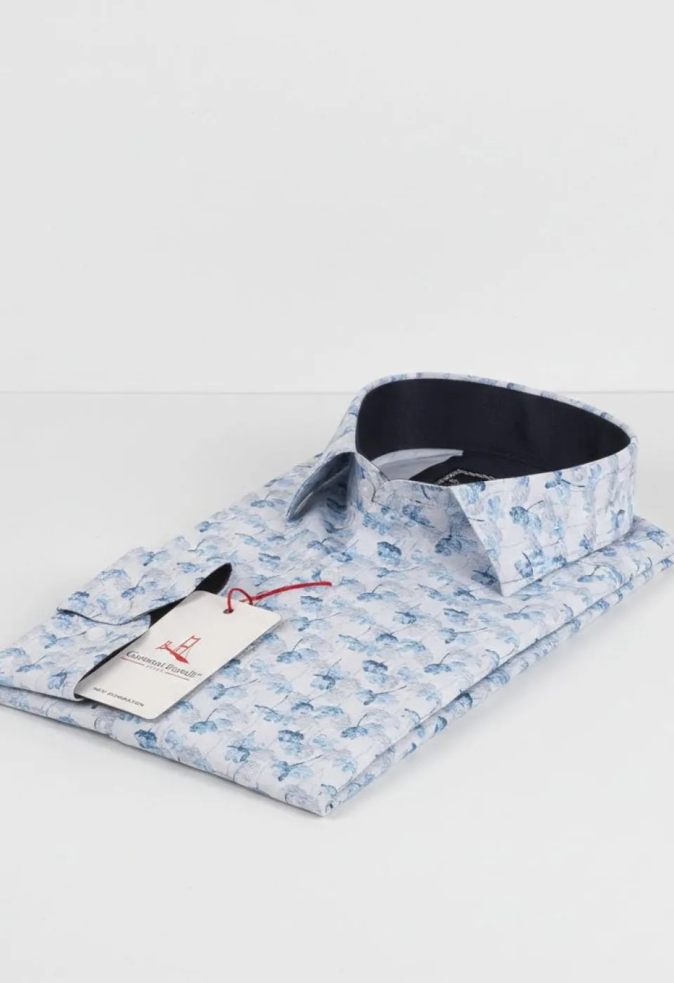 Slim Fit Uzun Kol Desenli Dijital Baskılı Erkek Gömlek 3GMK316059005