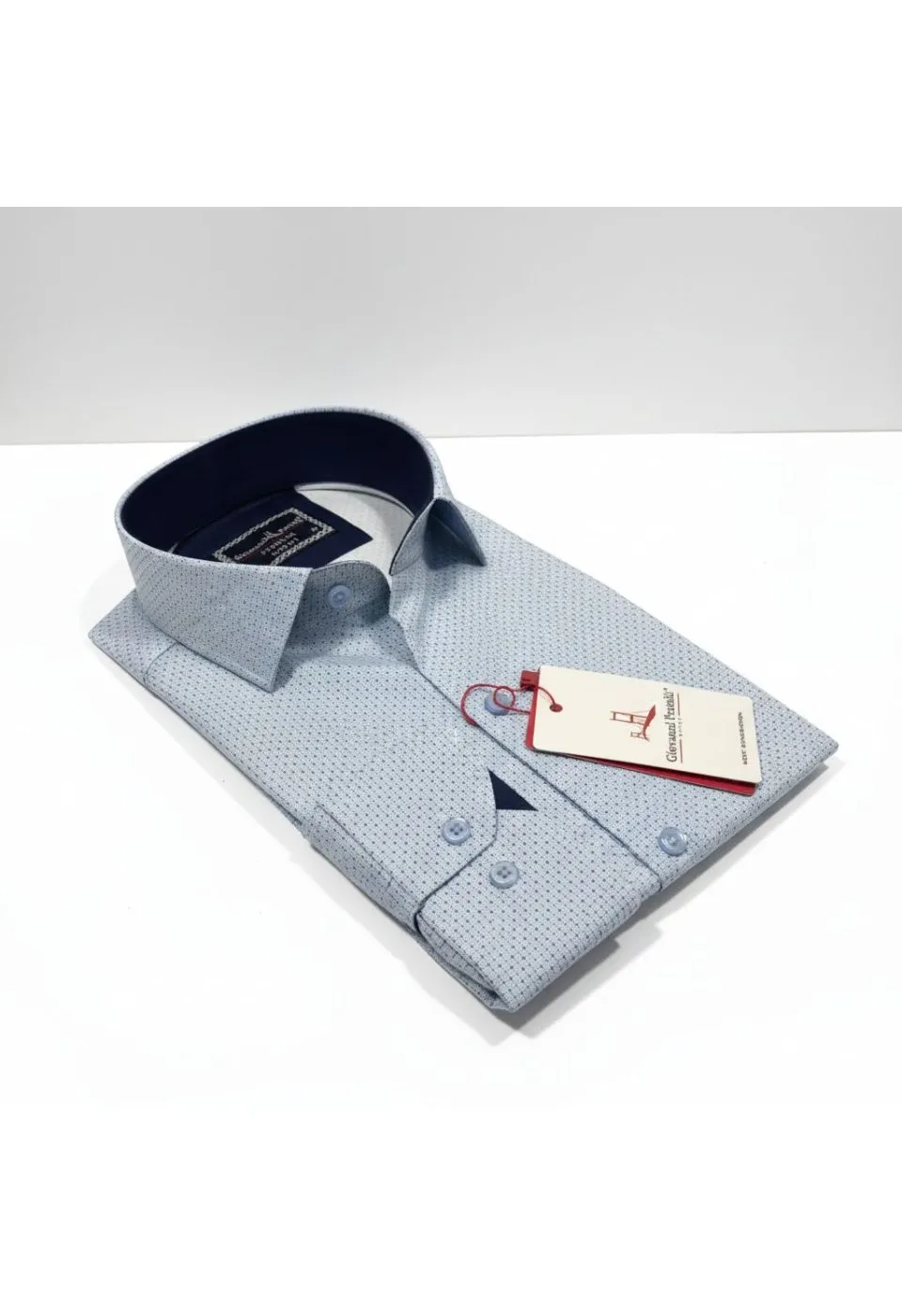 Slim Fit Uzun Kol Desenli Dijital Baskılı Erkek Gömlek 3GMK316075006 - Giovanni Fratelli