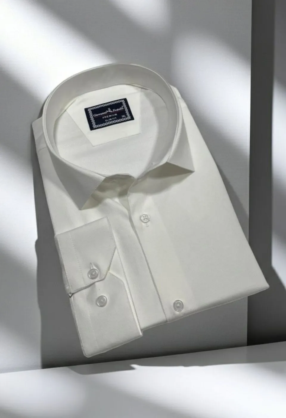 6090 BT CR JKR 002 Büyük Beden Slim Fit Uzun Kol Desenli Jakar Erkek Gömlek 4GMK316090002 - Giovanni Fratelli