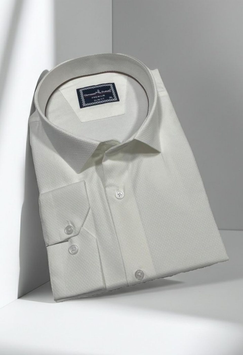 Büyük Beden Slim Fit Uzun Kol Desenli Jakar Erkek Gömlek 4GMK316091002