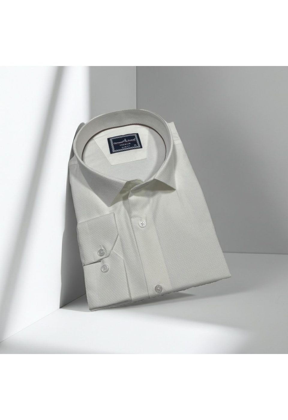 6091 BT CR JKR 002 Büyük Beden Slim Fit Uzun Kol Desenli Jakar Erkek Gömlek 4GMK316091002 - Giovanni Fratelli