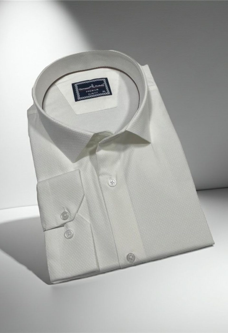 6091 BT CR JKR 002 Büyük Beden Slim Fit Uzun Kol Desenli Jakar Erkek Gömlek 4GMK316091002 - Giovanni Fratelli