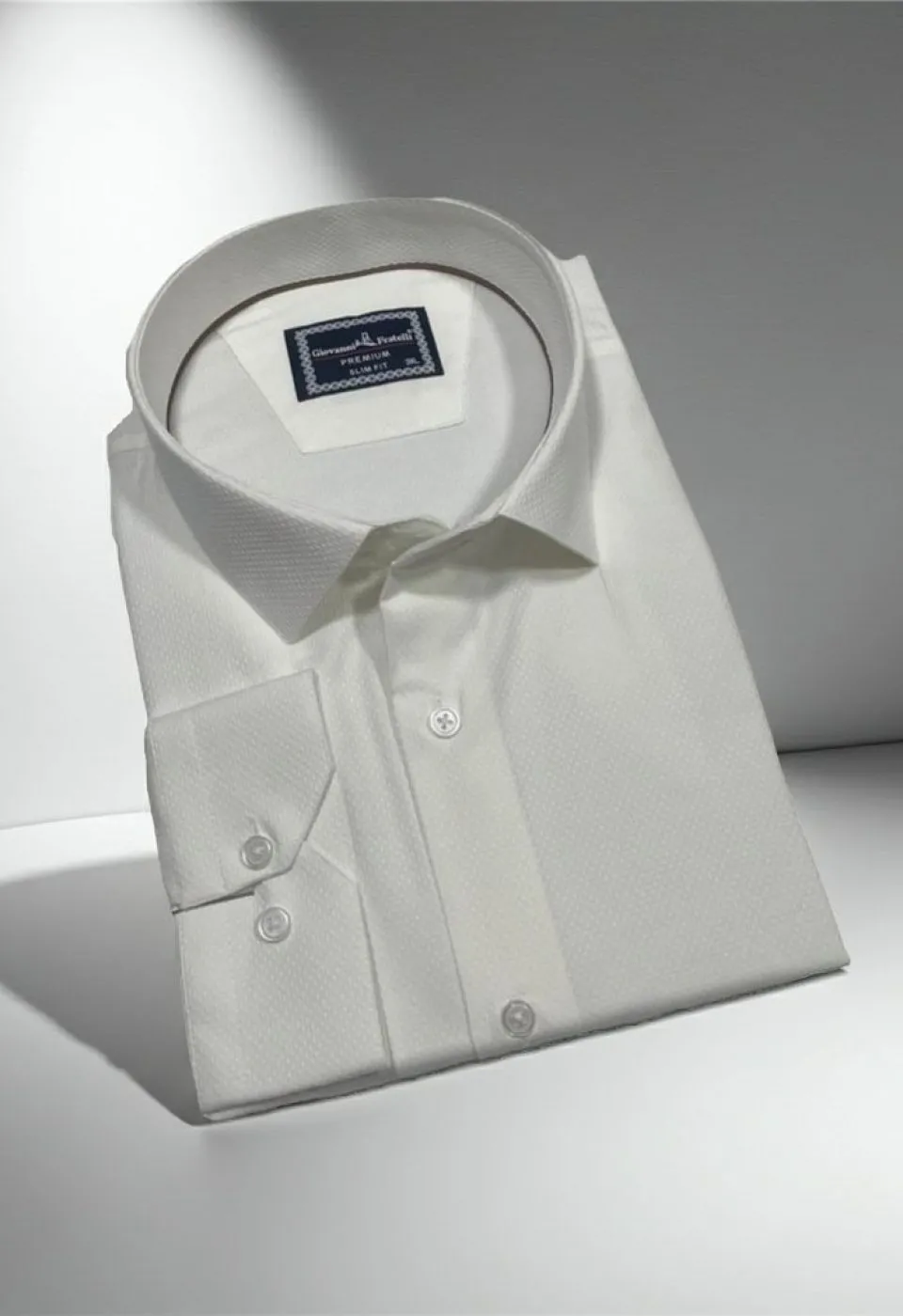 6091 BT CR JKR 002 Büyük Beden Slim Fit Uzun Kol Desenli Jakar Erkek Gömlek 4GMK316091002 - Giovanni Fratelli