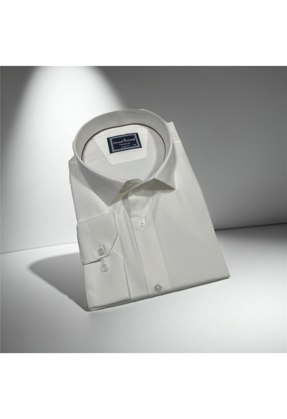 6091 BT CR JKR 002 Büyük Beden Slim Fit Uzun Kol Desenli Jakar Erkek Gömlek 4GMK316091002 - Giovanni Fratelli