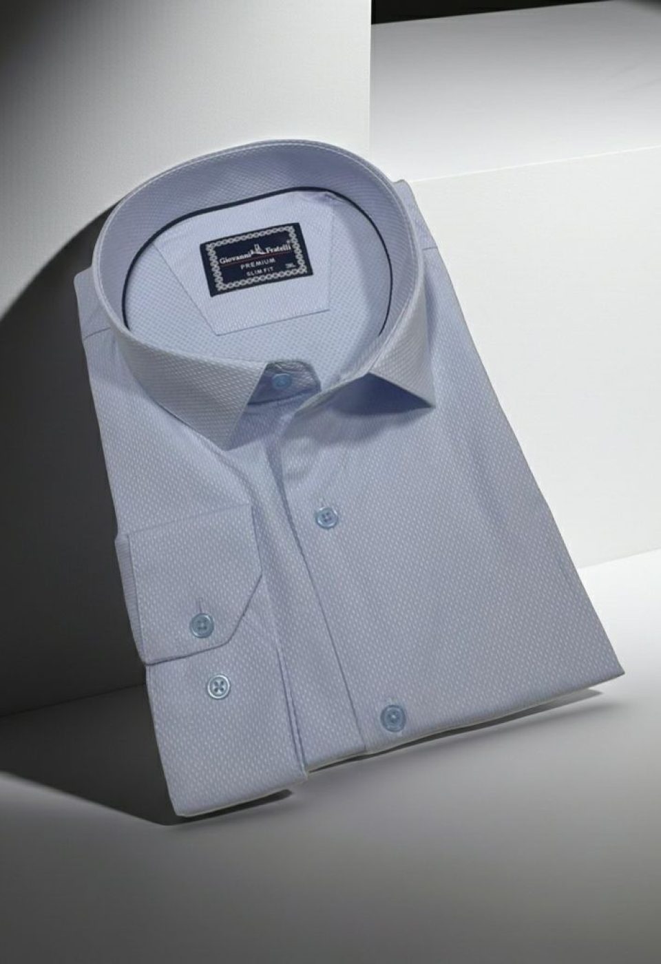 6091 BT CR JKR 003 Büyük Beden Slim Fit Uzun Kol Desenli Jakar Erkek Gömlek 4GMK316091003 - Giovanni Fratelli