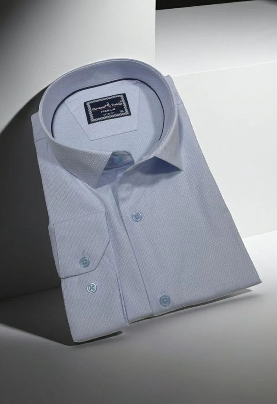 6091 BT CR JKR 003 Büyük Beden Slim Fit Uzun Kol Desenli Jakar Erkek Gömlek 4GMK316091003 - Giovanni Fratelli